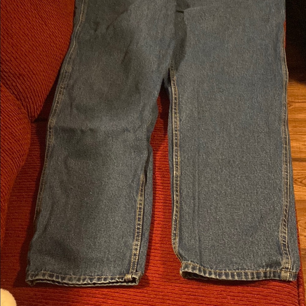 Men's Blue Bootcut Jeans - Picture 2 of 6